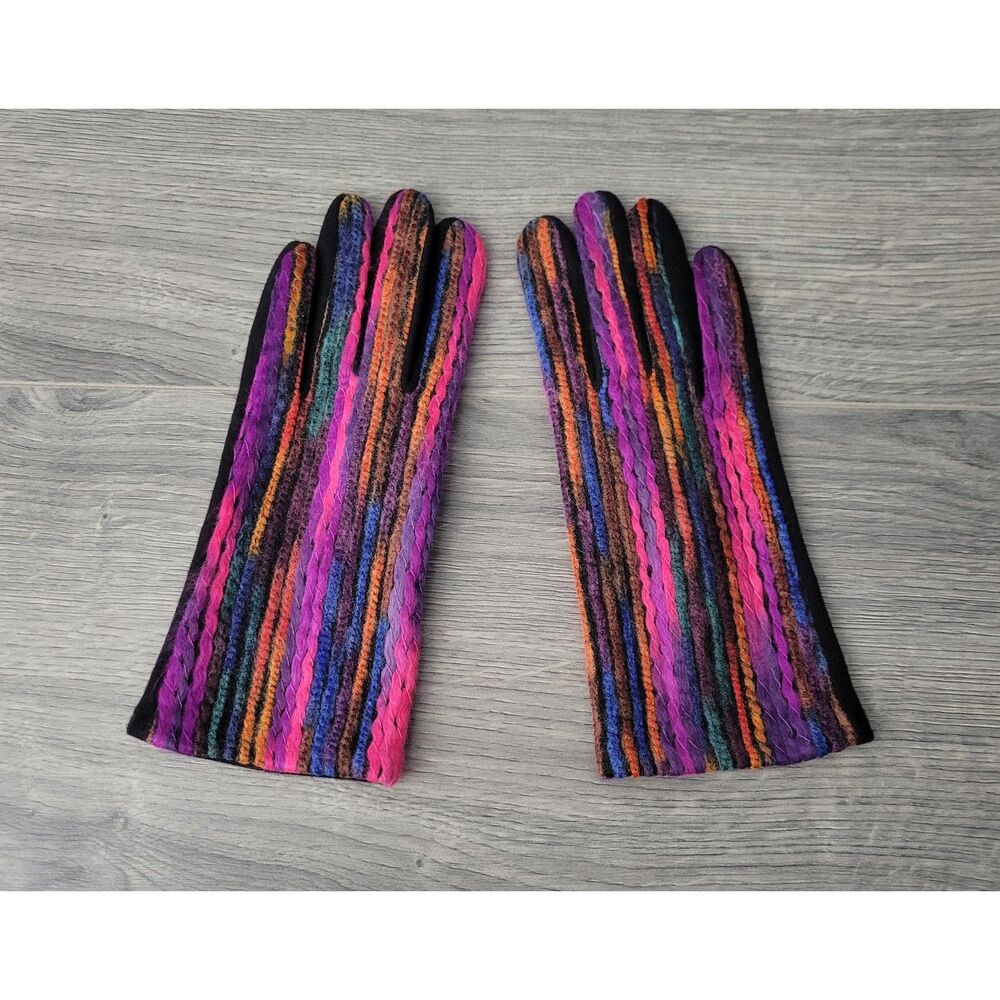 Arianna by Howard's Womens Color Streak Texting Gloves OS Multicolored